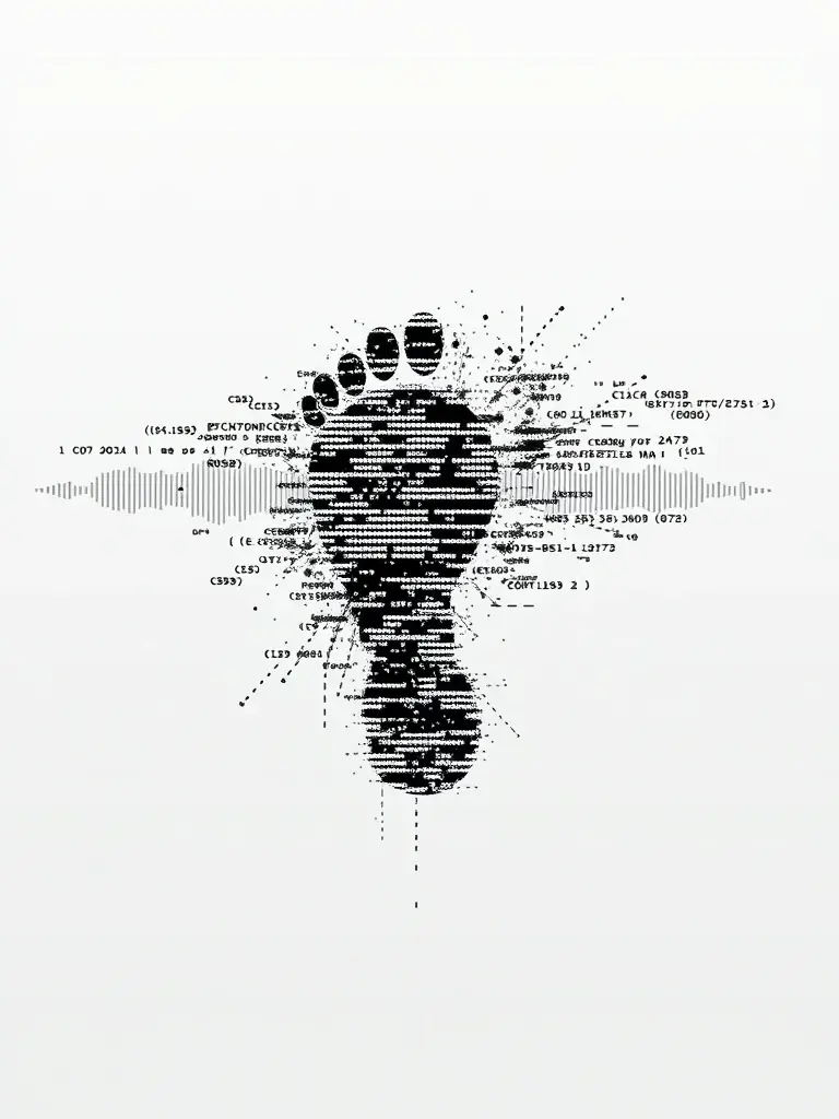 A visual representation of a digital footprint being erased from a network, symbolizing the removal of online presence.